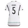 Camiseta de fútbol Alemania Thilo Kehrer 5 Primera Equipación Mundial 2022 - Mujer